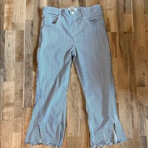 Liverpool Blue Striped Flare Jeans